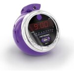 Radio - r�veil pop purple fm usb projection double alarme - violet