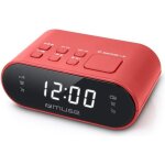Radio - r�veil muse m - 10 rouge - 20 stations fm - double alarme - led blanc 06 pouces