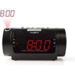 Radio - rveil numrique nedis - cran led - projection am / fm - 2 alarmes - noir