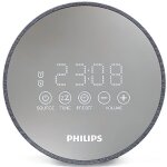 Radio - r�veil philips tadr402 / 12 fm gris - led - double r�veil - luminosit� r�glable
