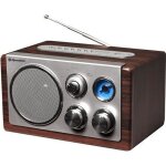 Radio de salon vintage roadstar hra - 1345us / wd avec port usb / sd / mp3