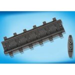Rails droits playmobil 4384 pour circuit tgv ou train � vapeur rc - 12 pi�ces - noir