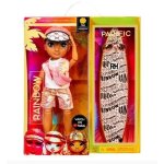 Rainbow high pacific coast - finn rosado poupe mannequin garon avec 1 tenue 1 planche de surf - 1 socle ...