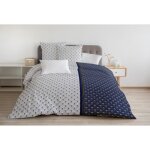 Le rainbow parure de couette 100% coton - bleu - 220x240 cm