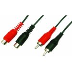 Rallonge audio st�r�o 2 x rca m�le / femelle 5. 0m