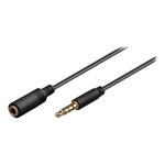 Rallonge pour casque micro goobay - mini jack 4 ples (m) vers mini jack 4 ples (f) - 1 m - noir
