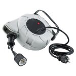 Rallonge �lectrique - revolt - enrouleur mural - 9 m�tres - blanc