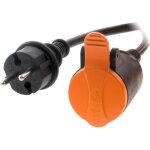 Rallonge étanche 2p h05vv - f 2x 15mm² 25m avec clip de fixation - orange - zenitech Rallonge étanche 2p h05vv - f 2x 15mm² 25m avec clip de fixation - orange - zenitech