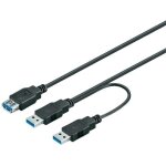 Rallonge usb 3. 0 - goobay - 0. 30 m - 2x usb a m�le - 1x usb a femelle - alimentation suppl�mentaire ...