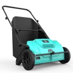 Ramasse feuilles et herbes m�canique balayeuse � feuilles et gazon grand bac 100l intec