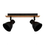 Rampe 2 spots orientables atelier noir Rampe 2 spots orientables atelier noir