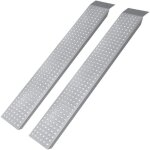 Rampe de chargement - uisebrt - 135 cm - max 400 kg - antidérapante - métal argent Rampe de chargement - uisebrt - 135 cm - max 400 kg - antidérapante - métal argent