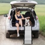 Rampe pour chien - yipeema - pliable - 139 * 45 * 56 - 76 cm - acier inoxydable - tissu oxford