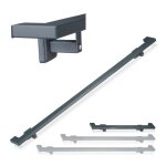 Relaxdays rampe d?escalier main courante escalier acier mat fixation murale 100cm intrieur mtal anthracite ...