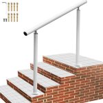 Rampe escalier extrieur - vevor - 121cm main courante garde - corps aluminium 48cm