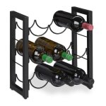 Relaxdays range - bouteille 9 emplacements tagre pour rangement de vin mtal hxlxp: 37x35x17 cm cuisine ...