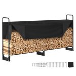 Range bches extrieur - vevor - abri bois porte - bches 259x36x117cm - avec couverture