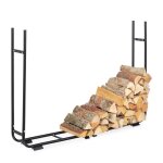 Relaxdays range - bche intrieur rglable support bois de chauffage en acier h x l x p 106 x 148 - 220 ...