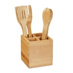 Relaxdays range - couverts 4 compartiments rangement d?ustensiles de cuisine ustensiles 145 x 135 x 135 ...