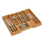 Relaxdays range - couvert bambou extensible organiseur pour tiroir séparateur hlp 5x55x445 cm nature Relaxdays range - couvert bambou extensible organiseur pour tiroir séparateur hlp 5x55x445 cm nature