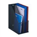 Relaxdays range - revues en m�tal 2 compartiments a4 hxlxp : 315x145x25 cm porte - magazines design maille ...