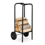 Relaxdays chariot pour bûches en bois en acier 85 x 72 x 30 cm capacité 50 kg 2 roues extérieur et intérieur ... Relaxdays chariot pour bûches en bois en acier 85 x 72 x 30 cm capacité 50 kg 2 roues extérieur et intérieur ...