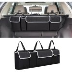 Organisateur de voiture - hautstore - coffre pliable imperm�able - tissu oxford - 90x25x12 cm - noir