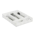 Relaxdays rangement  couverts compartiments de tiroirs avec 4 blocs les ustensiles de cuisine 45x26x36 ...