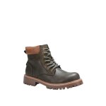 Rangers crantes bi - matires fourres. pour femme - bottines - la modeuse