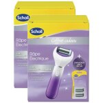 R�pe �lectrique 2 en 1 - scholl - lot de 2 - �limination des callosit�s - rouleaux exfoliants - peau ...