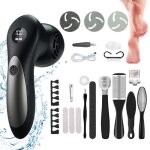 R�pe � pieds �lectrique - jormftte - ipx7 �tanche - 2 vitesses - kit 13pcs - 3 t�tes de rechange