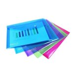 Rapesco lot de 50 pochettes porte - documents a5 couleurs vives transparentes multi couleur - 1499 Rapesco lot de 50 pochettes porte - documents a5 couleurs vives transparentes multi couleur - 1499