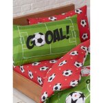 Ensemble de draps housse - rapport - football rouge - 48% coton - lavable en machine - 191x91cm Ensemble de draps housse - rapport - football rouge - 48% coton - lavable en machine - 191x91cm