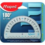 Rapporteur 180° maped - base 12 cm - aluminium anodisé - graduations claires et lisibles Rapporteur 180° maped - base 12 cm - aluminium anodisé - graduations claires et lisibles