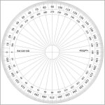 Rapporteur cercle entier degr�s � 10 cm