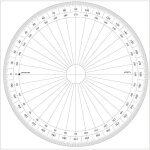 Rapporteur cercle entier degr�s � 30 cm