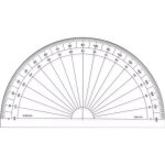 Rapporteur - minerva - demi circulaire - transparent - 20 cm - 180� gradu�