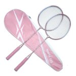 Raquette de badminton pour adultes surenhap - modle desse rose - lgre en mtal - sport cordage