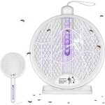 Raquette electrique insectes4000v rechargeable tapette � mouche raquette anti moustiques lectrique pour ...