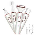 Rasoir lectrique pour femme - olokdyiz - 4 en 1 indolore sans fil rechargeable - 4 ttes flottantes