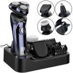 Rasoir lectrique homme 4d flottante oxsaytee - ttes rotatives - ipx7 tanche - charge usb - wet&dry ...