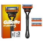 Rasoir gillette fusion5 - homme - lames multiples - t�te lavable - noir