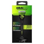 Rasoir homme exfoliant labs neon avec manches + socle gillette