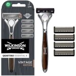 Rasoir - wilkinson sword - quattro wood - 4 lames titane - lubrification aloe vera - Édition limitée Rasoir - wilkinson sword - quattro wood - 4 lames titane - lubrification aloe vera - Édition limitée