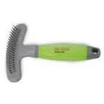 R�teau moser avec deux rang�es de pointes en m�tal�et poign�e en gel ergonomique. �avec goupilles m�talliques ...