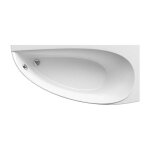 Ravak - avocado 160 x 75 cm baignoire dangle gain de place orientation droite en acrylique sans pieds ...