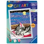 Ravensburger ? creart kids 18x24cm ? num�ro dart ? chat r�ve ? kit de peinture par num�ros ? d�s 7 ans ...