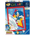 Ravensburger ? creart kids 18x24cm ? num�ro dart ? sonic ? kit de peinture par num�ros ? d�s 7 ans ? ...