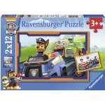Ravensburger - puzzles 2x12 pices - patpatrouille en action - dessins anims et bd - mixte - a partir ...
