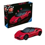 Ravensburger - puzzle 3d ferrari sf90 stradale - d�s 10 ans - 108 pi�ces num�rot�es � assembler sans ...